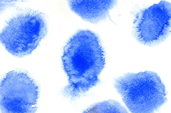 Set of blue oval splatters — 图库照片