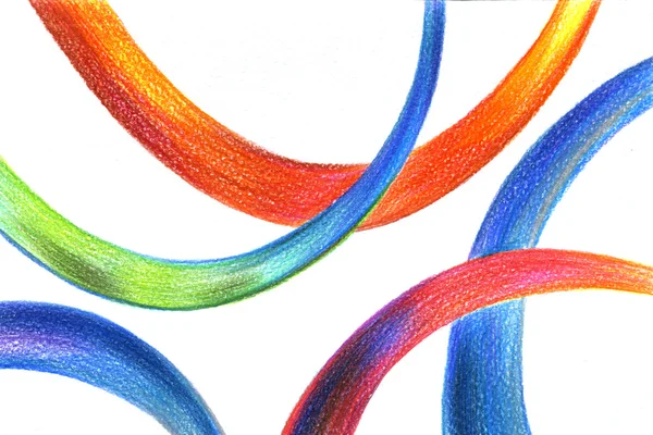 Dibujo a lápiz multicolor abstracto — Foto de Stock