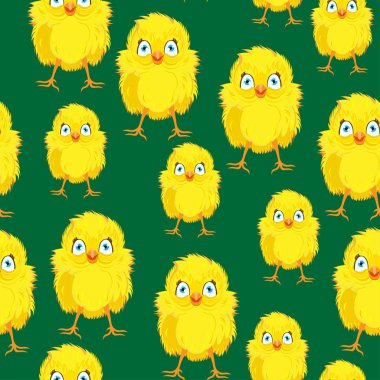 Yeşil üzerinde dikişsiz tavuk