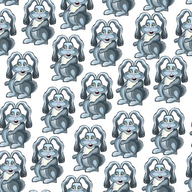 Seanless gri beyaz tavşan