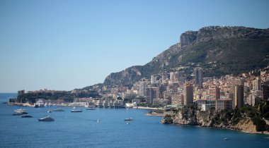Monte Carlo Monaco şehir sahil şeridi