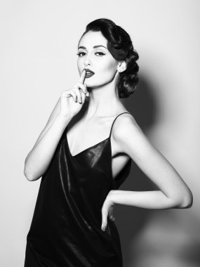 çekici retro kadın