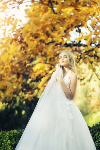 Krásná podzimní nevěsta — Stock fotografie