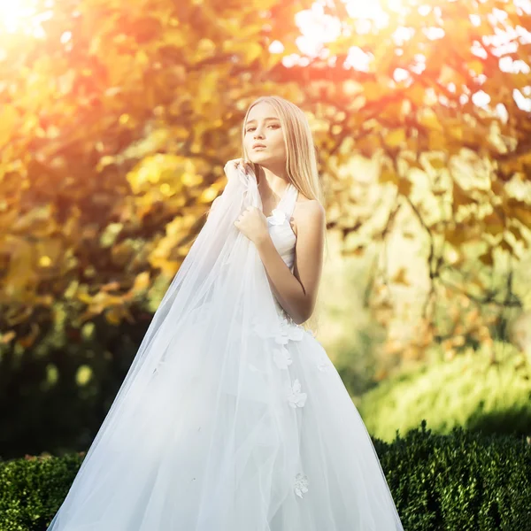 Bella sposa autunnale — Foto Stock