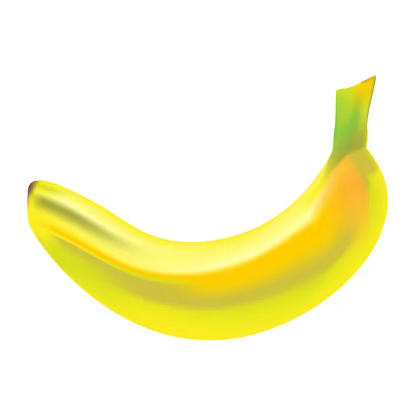 Een banaan op wit — Stockvector