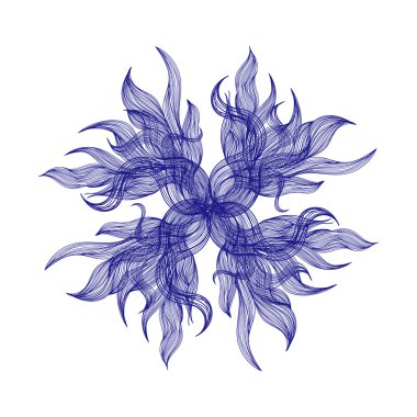 Parlak mavi çiçek vektör