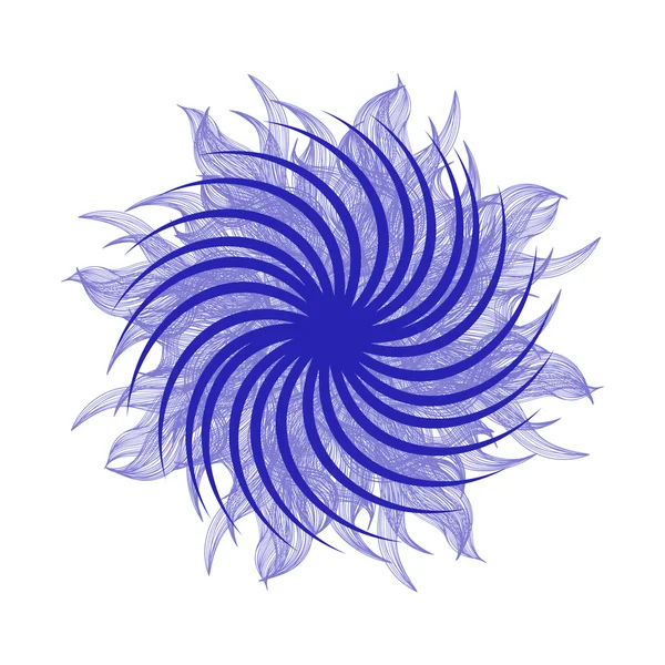 Kék absztrakt vektor virág — Stock Vector