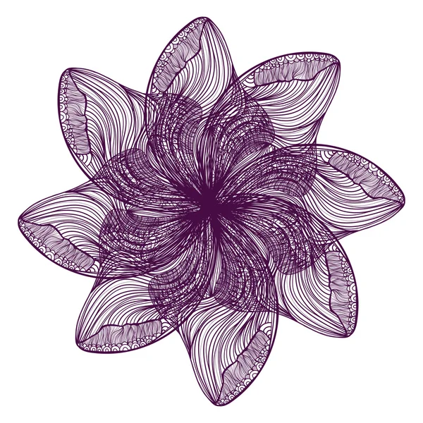 Violet vector flower — Stock Vector