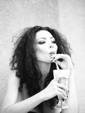 Seksi Bayan içki kokteyl 