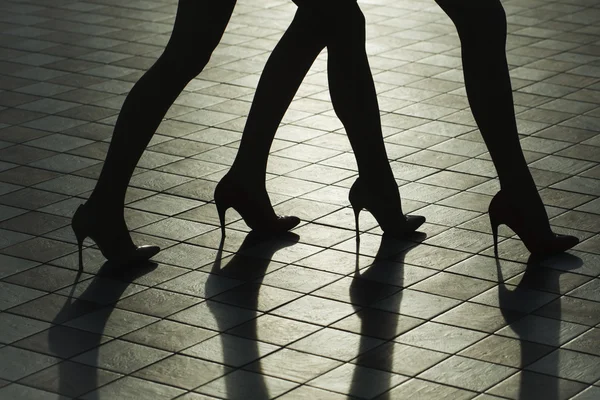 Vrouwelijke benen in stijlvolle schoenen — Stockfoto