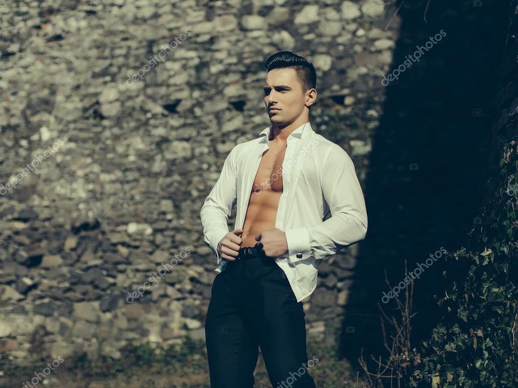 half open shirt