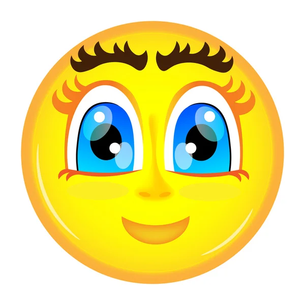 Emoticon sorridente giallo — Vettoriale Stock