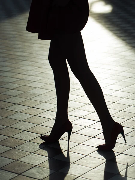 Female legs in stylish shoes — Stock Photo, Image