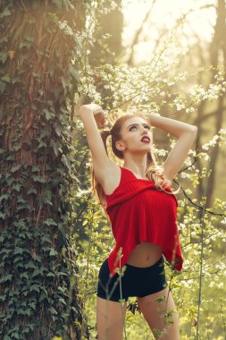 Ormandaki seksi kız