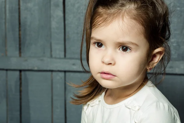 Liten flicka närbild — Stockfoto