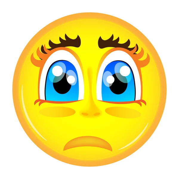 Sorpreso emoticon triste — Vettoriale Stock