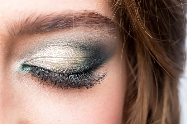 Occhio chiuso con trucco — Foto Stock