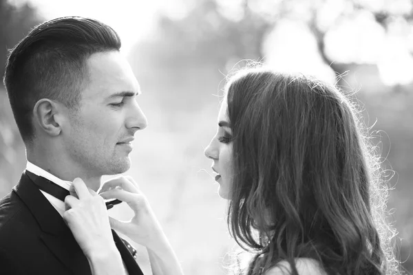 Casamento casal close-up — Fotografia de Stock