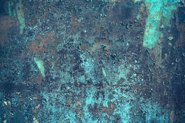 Metallische Oberfläche mit abgeblätterter Farbe — Stockfoto