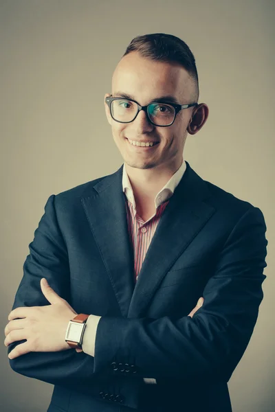 Sonriente en gafas — Foto de Stock