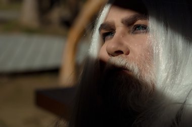Büyücü yaşlı adam yüz