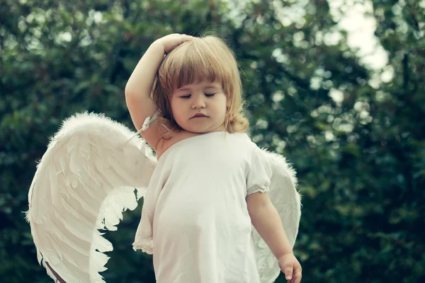 Small boy in angel wings — Stock Photo, Image