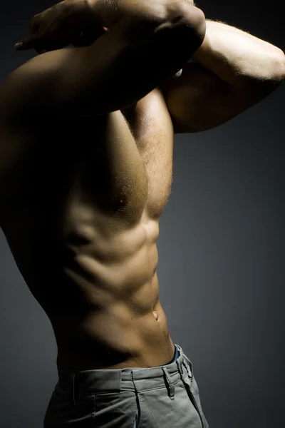 Muscular man with sexy body — Stock Photo, Image