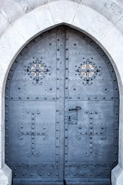 Hard metal door — Stock Photo, Image