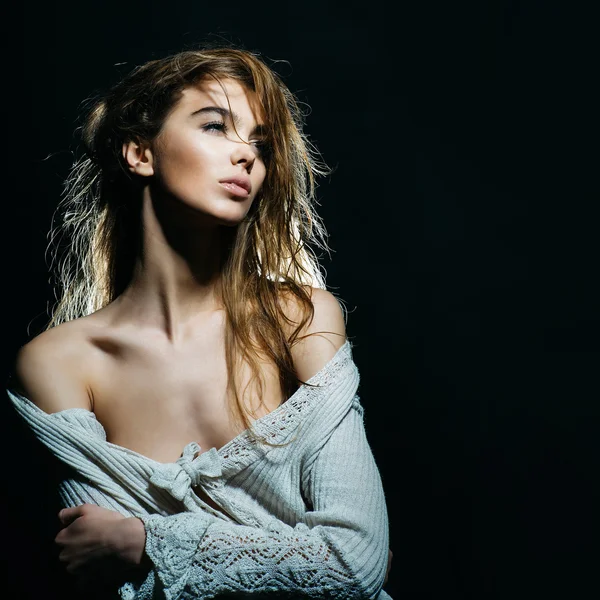 Sexy woman with long hair — Stock Photo, Image