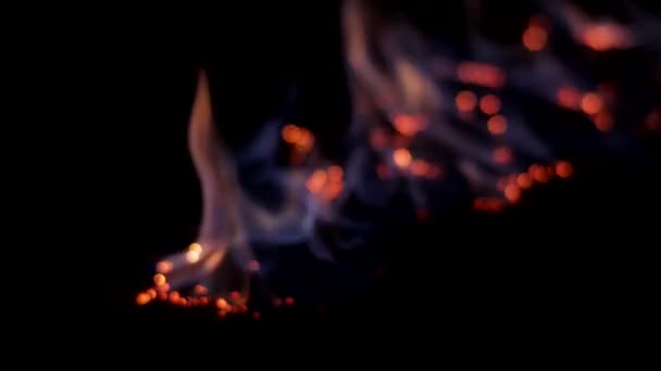 The fire is burning down — Stock Video