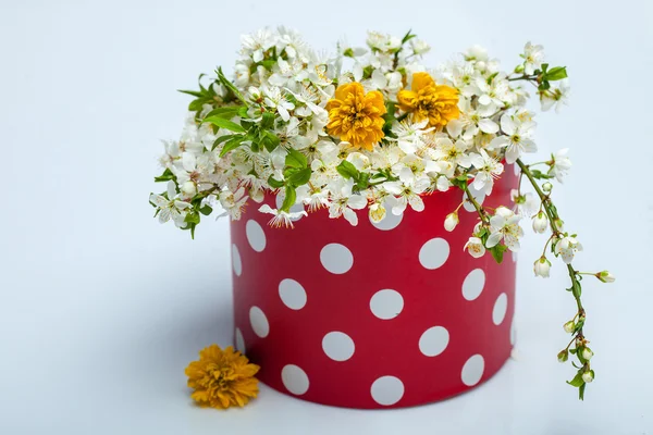 Caja atada con flores — Foto de Stock