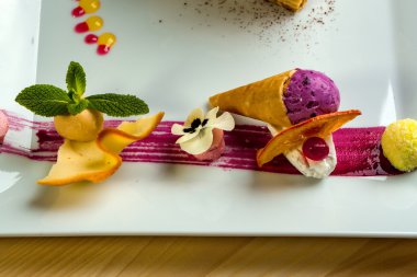 Waffle külahında dondurma