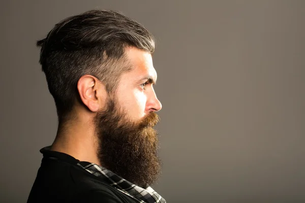 bearded man in studio