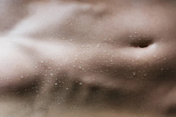 濡れた女性の腹 — ストック写真