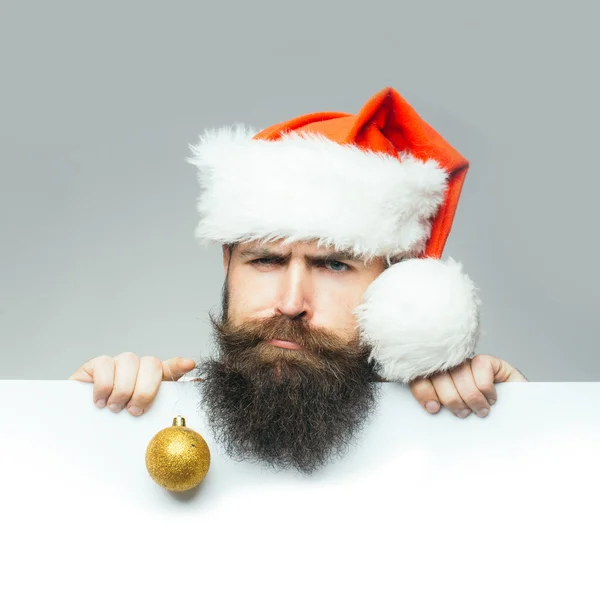 Hombre de Navidad con hoja de papel —  Fotos de Stock