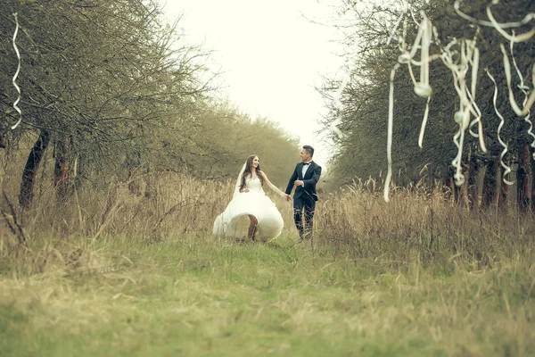 Joyeux couple de mariage — Photo