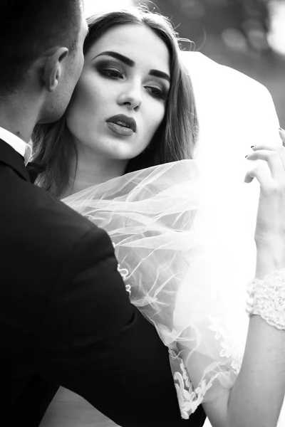 Sensual wedding couple — Stock Photo, Image