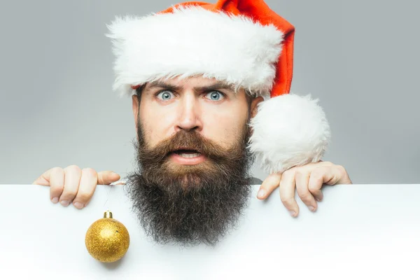 Hombre de Navidad con hoja de papel —  Fotos de Stock