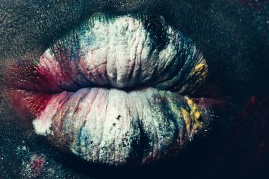 Kadın paited dudaklar