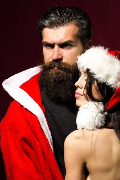 セクシーなクリスマスのカップル — ストック写真