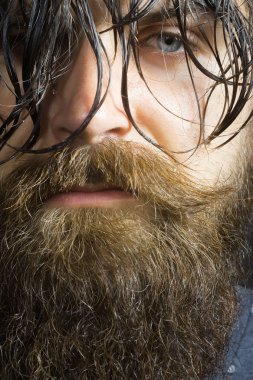 Yakışıklı sakallı adam.