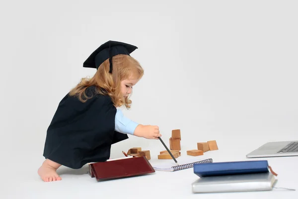 Criança menino desenho a lápis — Fotografia de Stock