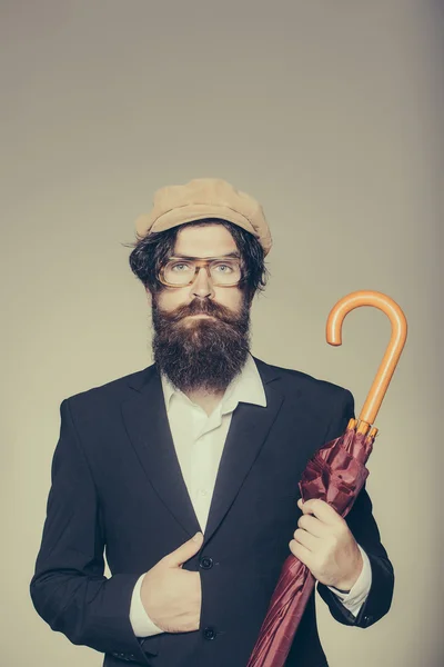 Bonito homem hipster barbudo — Fotografia de Stock