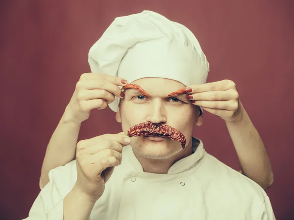Chef com pimenta — Fotografia de Stock