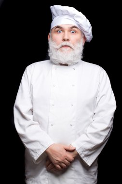 Üniformalı sakallı aşçı