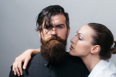 Genç şık seksi çift Studio