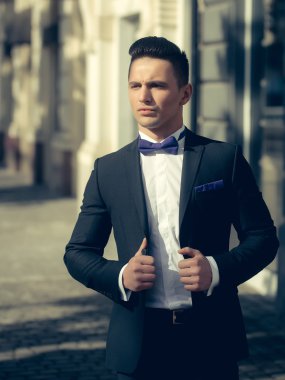 Açık takım elbise ceket adam