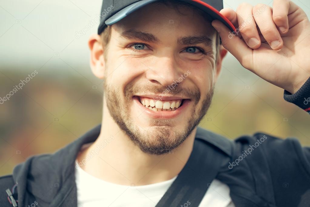 man in baseball cap