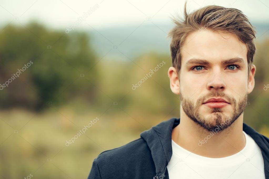Young bearded sexy guy