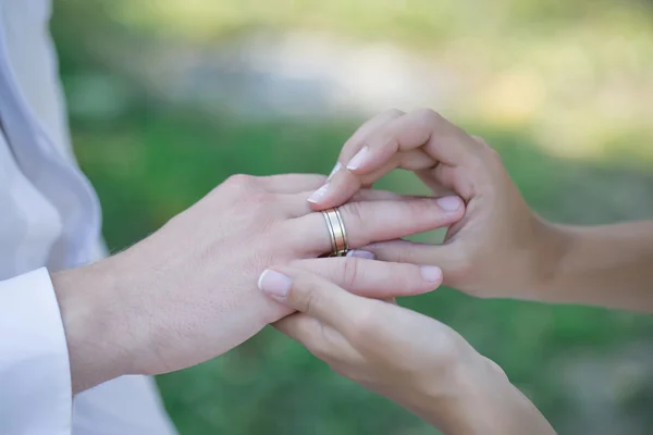 结婚戒指仪式 — 图库照片
